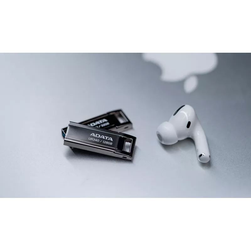 USB-mälupulk ADATA UR340 128 GB USB Type-A 3.2 Gen 2, metallkorpus, must