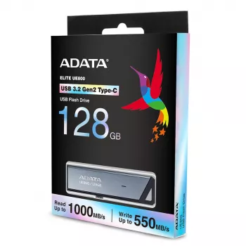 ADATA UE800 USB-mälupulk 128 GB USB USB-C 3.2 Gen 2 (3.1 Gen 2) Hõbedane