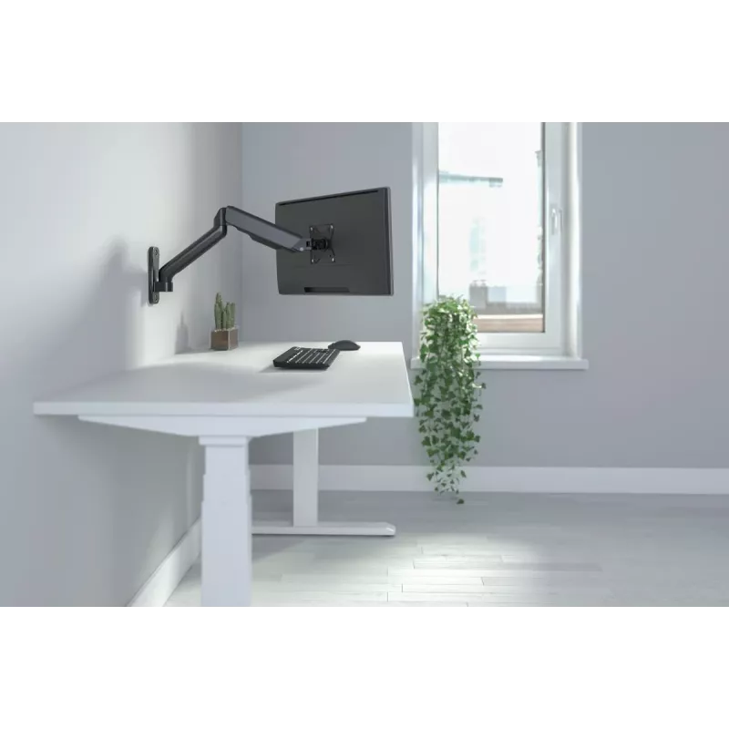 DIGITUS Ühe gaasivedruga monitori seinakinnitus 32 tolli, max 9 kg, must