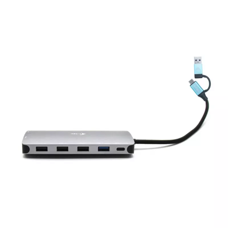 i-tec USB 3.0 USB-C/Thunderbolt 3x Display Metal Nano Dock LAN-iga ja toiteallikaga 100 W