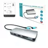 i-tec USB 3.0 USB-C/Thunderbolt 3x Display Metal Nano Dock LAN-iga ja toiteallikaga 100 W