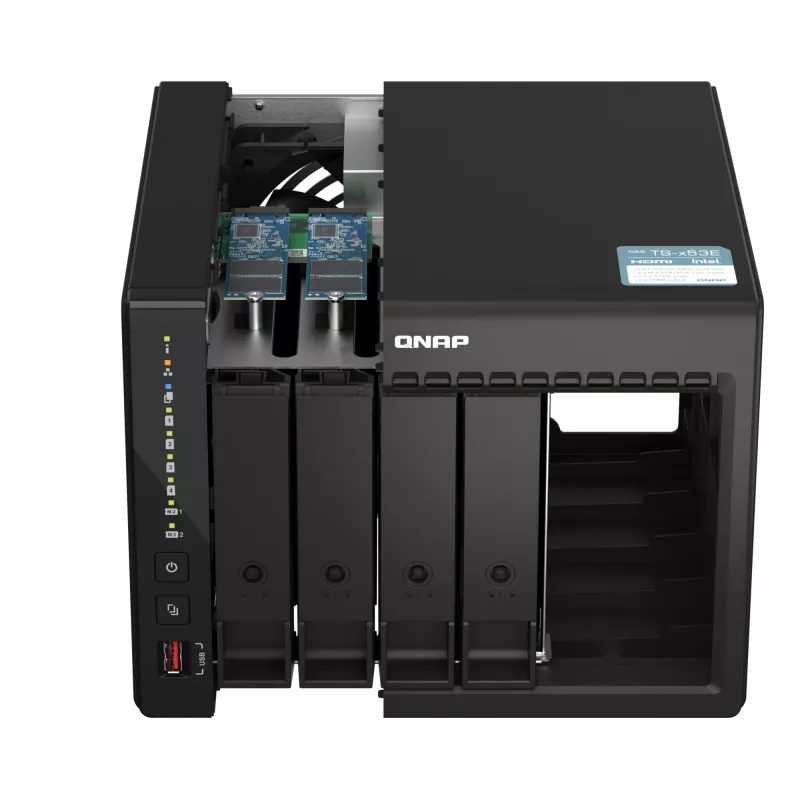 QNAP TS-453E NAS Tower Intel® Celeron® J6412 8 GB 0 TB QNAP QTS Must