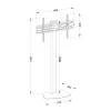 Põranda-TV-kinnitus TECHLY ICA-TR27 32–55-tollistele (81,3–139,7 cm) teleritele, VESA 100x100–600x400, kalle -15–0°, max koormus 40 kg, must