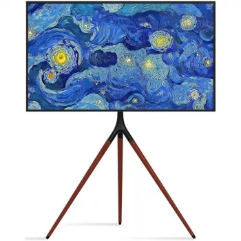 Põranda-TV-kinnitus TECHLY ICA-TR18SAM 45–65-tollisele (114,3–165,1 cm), VESA 200x200–600x400, kandevõime 32 kg, pähkel