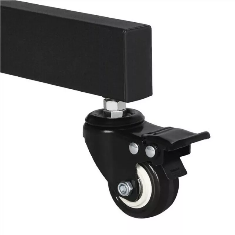 Põrandaalus TECHLY ICA-TR16T 37–70-tollistele ekraanidele, VESA 200x200–600x400, kuni 50 kg, kõrgus reguleeritav, rattad, kalle ±10° (must)