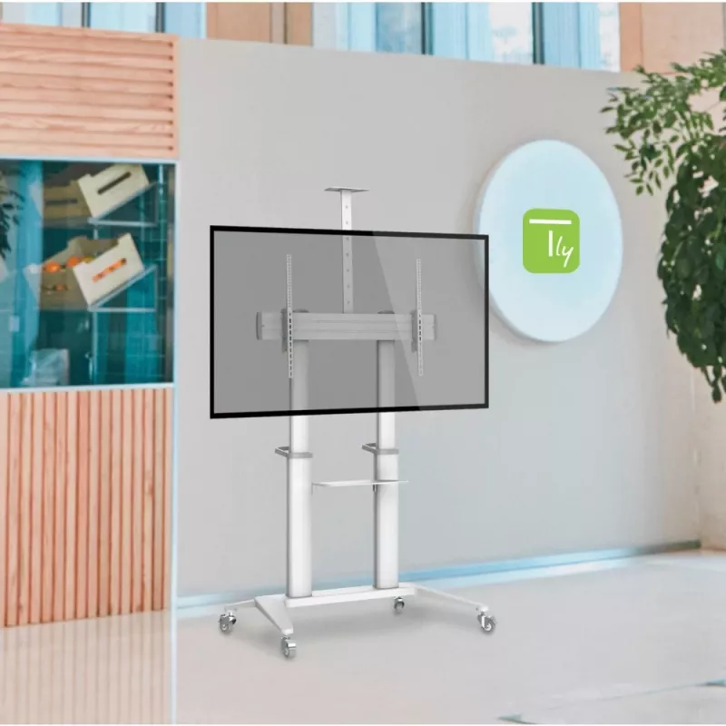 Techly ICA-TR49W multimeediakäru/statiiv valge lameekraanile
