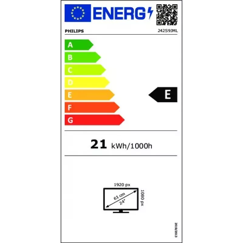 Philips S Line 242S9JML/00 arvutimonitor 61 cm (24 tolli) 1920 x 1080 pikslit Full HD LCD must