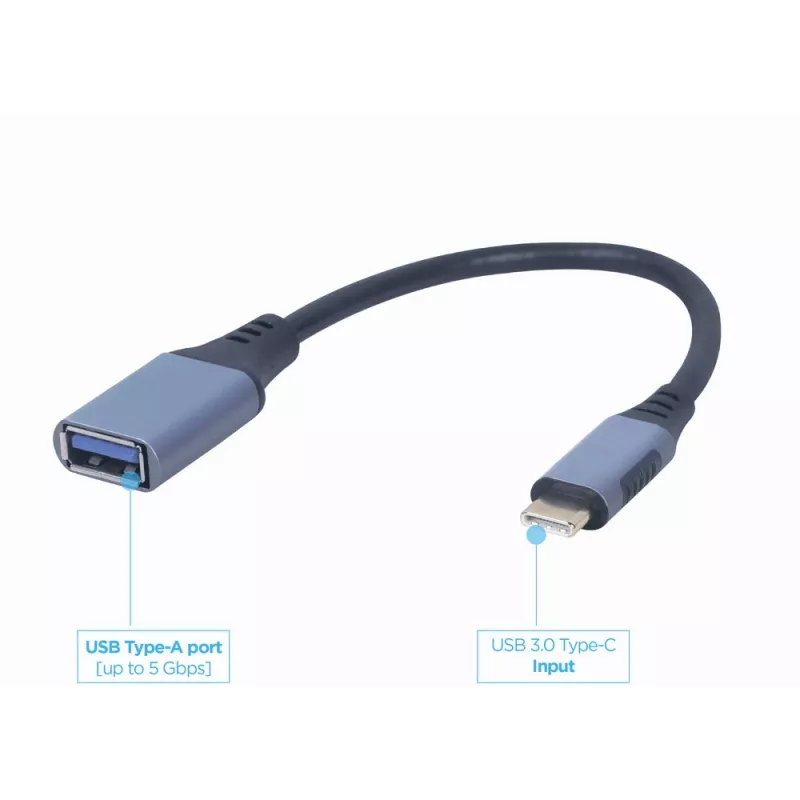 GEMBIRD USB 3.0 OTG USB-C–USB Type-A kaabel (CM/AF), kosmosehall