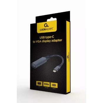 GEMBIRD USB-C VGA-kuvaridapter, 15 cm, kosmosehall