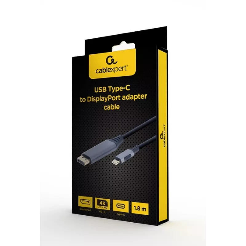 Gembird CC-USB3C-DPF-01-6 videokaabli adapter 1,8 m USB USB-C DisplayPort