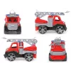 Lena TRUXX SM04535, tuletõrjeauto, 2 a, kumm, teras, hall, punane