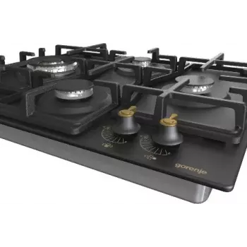 Gorenje GW6D42CLB pliidiplaat Must Sisseehitatav 60 cm Gaas 4 tsooni