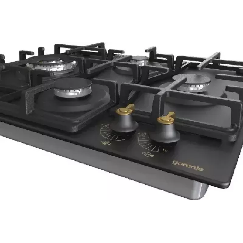 Gorenje GW6D42CLB pliidiplaat Must Sisseehitatav 60 cm Gaas 4 tsooni