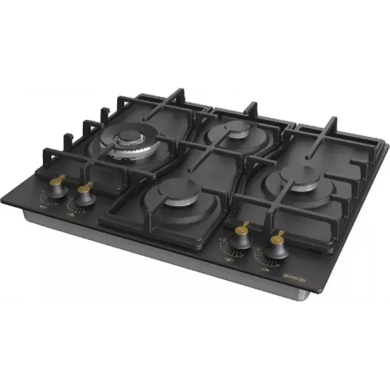 Gorenje GW6D42CLB pliidiplaat Must Sisseehitatav 60 cm Gaas 4 tsooni