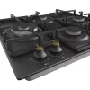 Gorenje GW6D42CLB pliidiplaat Must Sisseehitatav 60 cm Gaas 4 tsooni