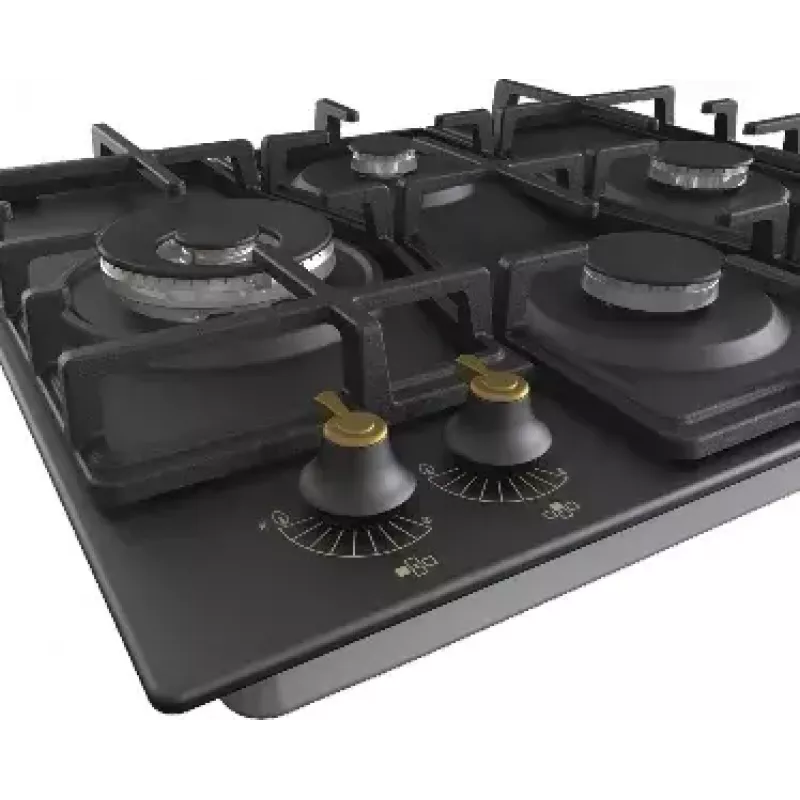 Gorenje GW6D42CLB pliidiplaat Must Sisseehitatav 60 cm Gaas 4 tsooni