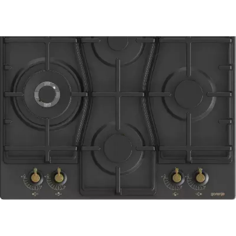 Gorenje GW6D42CLB pliidiplaat Must Sisseehitatav 60 cm Gaas 4 tsooni