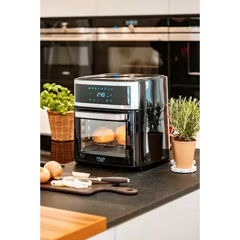 Kuumaõhufritüürahi Adler AD 6309 13 L 2500 W Must/Hõbedane, puutetundlik juhtimine, röstimisvarras