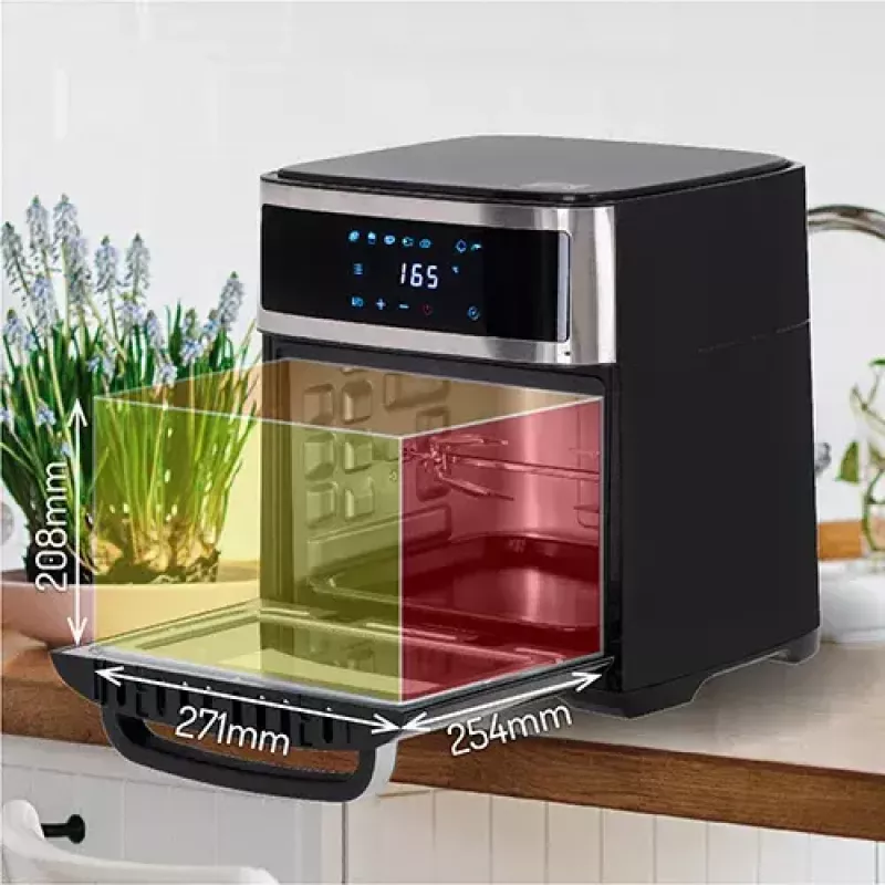 Kuumaõhufritüürahi Adler AD 6309 13 L 2500 W Must/Hõbedane, puutetundlik juhtimine, röstimisvarras