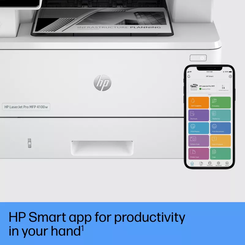 Mitmeotstarbeline printer HP LaserJet Pro MFP 4102fdw Laser Mono Printimine