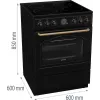 Gorenje GECS6B71CLB Vabaltseisev pliit Elektrikeramiline pliit Must
