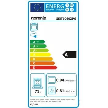 Vabaltseisev pliit Gorenje GEIT6C60XPG Elektriline induktsioonpliit 4 tsooni