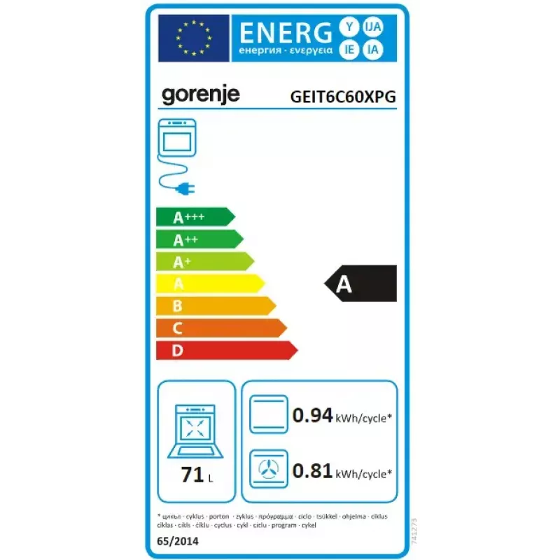 Vabaltseisev pliit Gorenje GEIT6C60XPG Elektriline induktsioonpliit 4 tsooni
