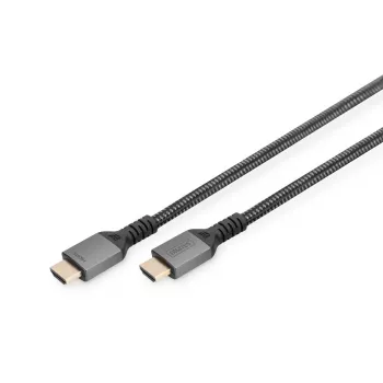 DIGITUS 8K PREMIUM HDMI 2.1 ühenduskaabel alumiiniumkorpusega, kullatud, toetab 8K/60Hz 1m