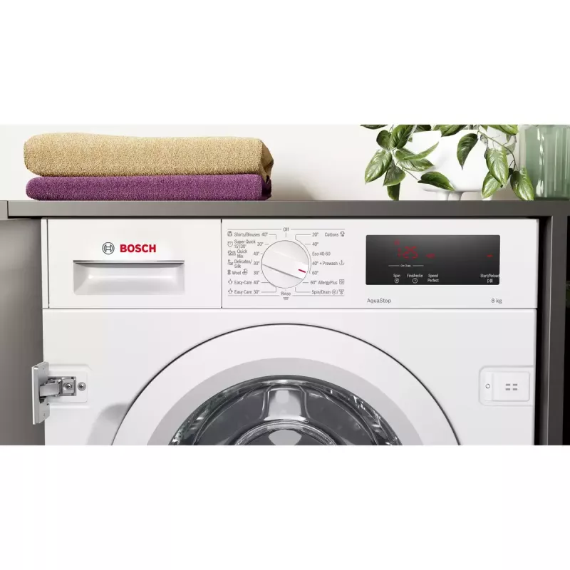 Bosch Serie 6 WIW24342EU pesumasin, eestlaadiv, 8 kg, 1200 p/min, valge