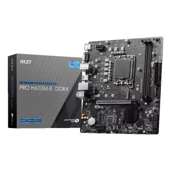 Emaplaat MSI PRO H610M-E DDR4 LGA 1700 micro ATX, Intel H610, 2x DDR4 DIMM, max 64 GB, M.2, 4x SATA III, HDMI 2.1