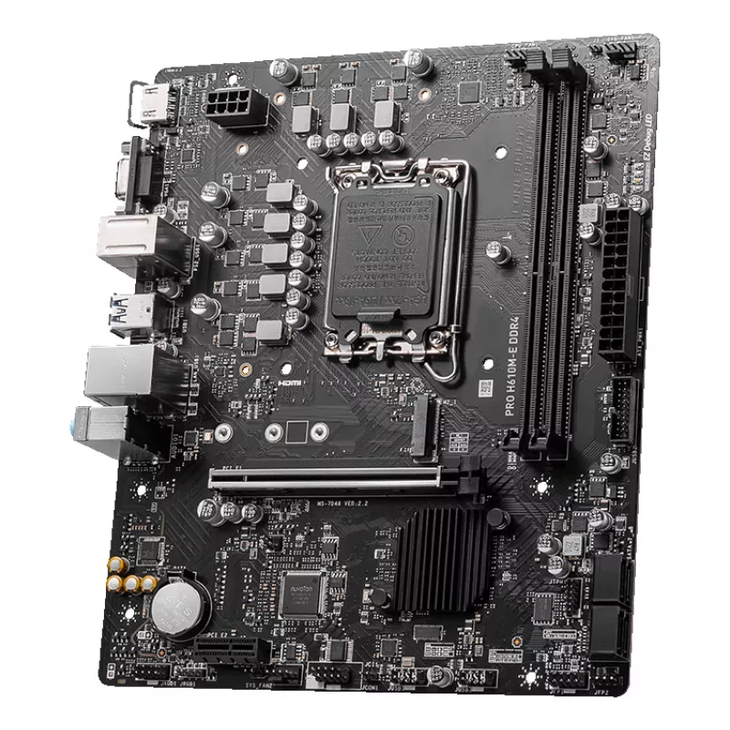 Emaplaat MSI PRO H610M-E DDR4 LGA 1700 micro ATX, Intel H610, 2x DDR4 DIMM, max 64 GB, M.2, 4x SATA III, HDMI 2.1