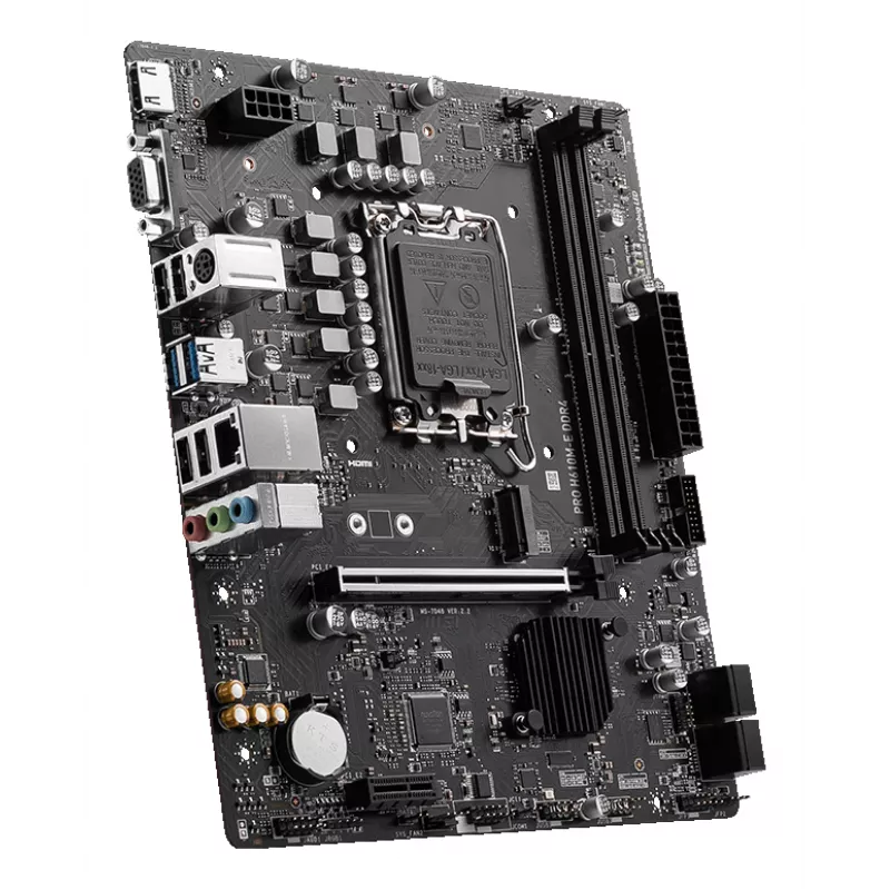 Emaplaat MSI PRO H610M-E DDR4 LGA 1700 micro ATX, Intel H610, 2x DDR4 DIMM, max 64 GB, M.2, 4x SATA III, HDMI 2.1
