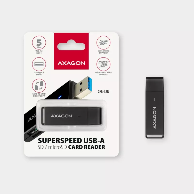Card Reader Axagon CRE-S2N USB 3.2 Gen 1 Type-A Must