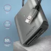Axagon CRE-S3 väline USB-A 3.2 Gen 1 3-pesaline ja LUN SD/microSD/CF kaardilugeja USB 3.2 Gen 1 (3.1 Gen 1) Type-A hall