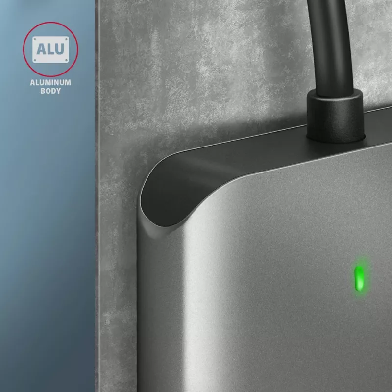 Axagon CRE-S3C Alumiiniumist kiire USB-C 3.2 Gen 1 mälukaardilugeja. 3 pesa, UHS-II