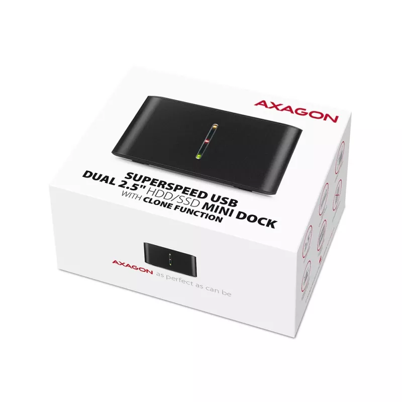 Axagon ADSA-D25 SuperSpeed USB DUAL 2,5-tolline SSD/HDD MINI dokk