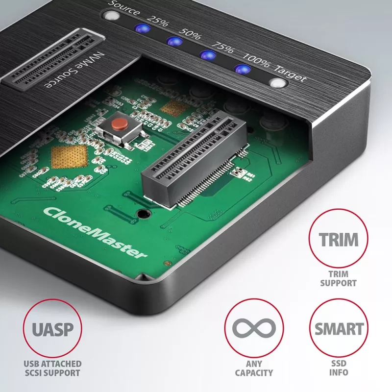 Axagon ADSA-M2C SuperSpeed USB-C 10Gbps kahe M.2 NVMe dokk