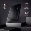2,5-tolline HDD/SSD korpus AXAGON EE25-A6C — SATA, USB 3.2 Gen 1 (Type-C & Type-A), alumiinium, must