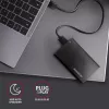 HDD/SSD korpus AXAGON EE25-A6M — 2,5-tolline SATA, USB 3.2 Gen 1 (5 Gbit/s), Micro-USB B USB Type-A, alumiinium, must