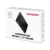 HDD/SSD korpus AXAGON EE25-A6M — 2,5-tolline SATA, USB 3.2 Gen 1 (5 Gbit/s), Micro-USB B USB Type-A, alumiinium, must