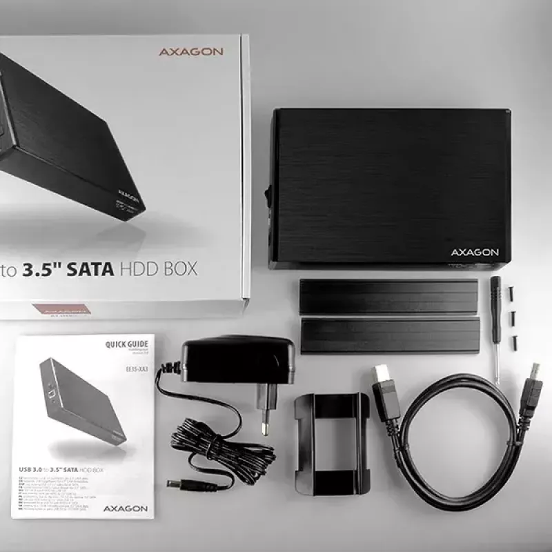 Axagon EE35-XA3 kompaktne alumiiniumist USB 3.2 Gen 1 väline karp SATA 3,5-tollisele HDD-le