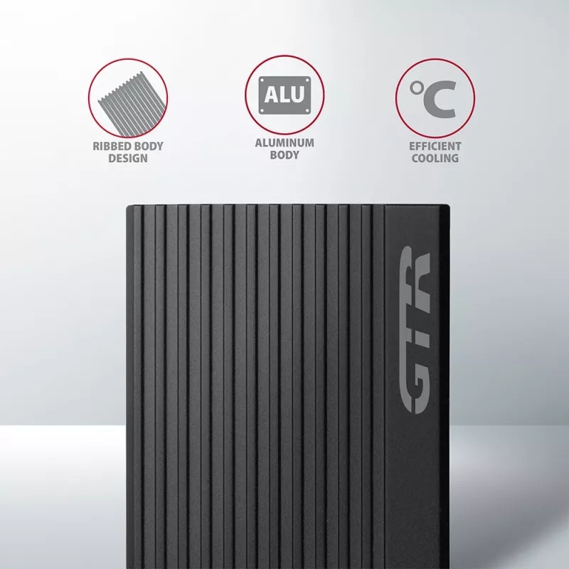 Axagon EEM2-GTR väline USB-C 3.2 Gen 2 metallkast M.2 NVMe SSD-dele
