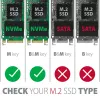 Axagon EEM2-GTR väline USB-C 3.2 Gen 2 metallkast M.2 NVMe SSD-dele