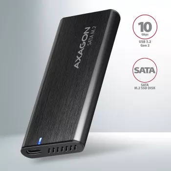 SSD korpus Axagon EEM2-SBC USB-C 3.2 Gen 2 Must M.2
