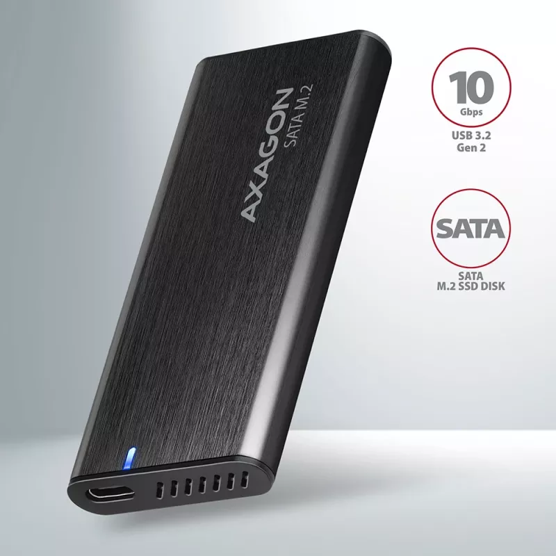 SSD korpus Axagon EEM2-SBC USB-C 3.2 Gen 2 Must M.2