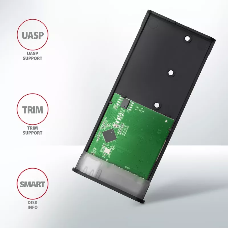 SSD korpus Axagon EEM2-SBC USB-C 3.2 Gen 2 Must M.2
