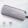 Axagon HMC-6M2 USB 3.2 Gen 1 jaotur, 2x USB-A, HDMI, RJ-45, SATA M.2, PD 100W, USB-C kaabel