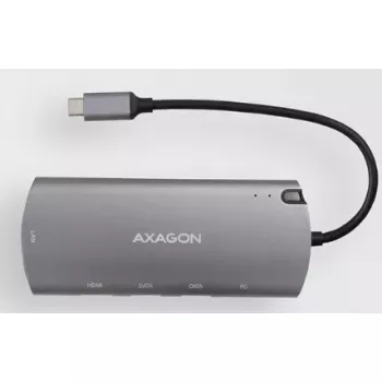 Axagon HMC-6M2 USB 3.2 Gen 1 jaotur, 2x USB-A, HDMI, RJ-45, SATA M.2, PD 100W, USB-C kaabel