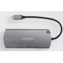 Axagon HMC-6M2 USB 3.2 Gen 1 jaotur, 2x USB-A, HDMI, RJ-45, SATA M.2, PD 100W, USB-C kaabel