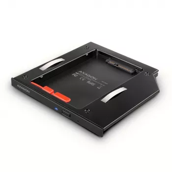 Axagon RSS-CD09 2.5 inch SSD/HDD kassett DVD pesasse 9,5 mm LED ALU liidesekaart/adapter Sisemine SATA
